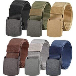 Tactical Nylon Belt 6-Pack Metal Free Plastic Buckle